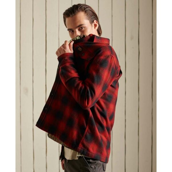 Ανδρικό Πουκάμισο Καρό Κόκκινο Superdry M4010457A 6GN - Image 4