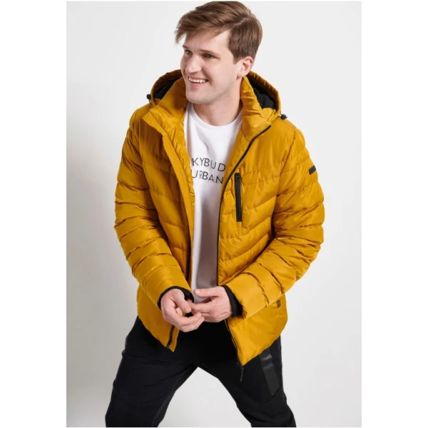 Ανδρικό Μπουφάν Μουσταρδί Funky Buddha FBM004-004-01 - Image 3