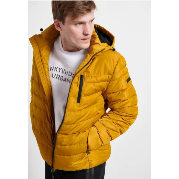 Ανδρικό Μπουφάν Μουσταρδί Funky Buddha FBM004-004-01 - Image 4