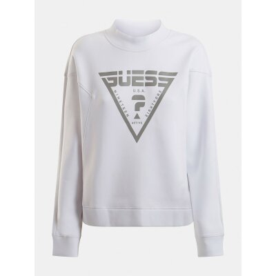 Μπλούζα Φούτερ Λαιμόκοψη Guess Λευκή O1BA69FL03S