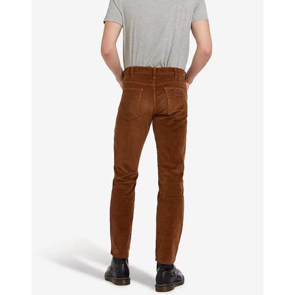W15QA2XMA_3 Ανδρικό Παντελόνι Wrangler Κοτλέ Greensboro W15QA2XMA Καφέ - Image 2