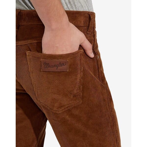 W15QA2XMA_6_mosaic Ανδρικό Παντελόνι Wrangler Κοτλέ Greensboro W15QA2XMA Καφέ - Image 4