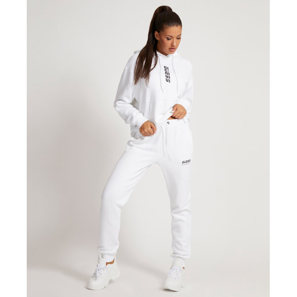 b7748-3 Γυναικείο Παντελόνι Φόρμας Λευκό Guess O1BA01K9V31 - Image 3