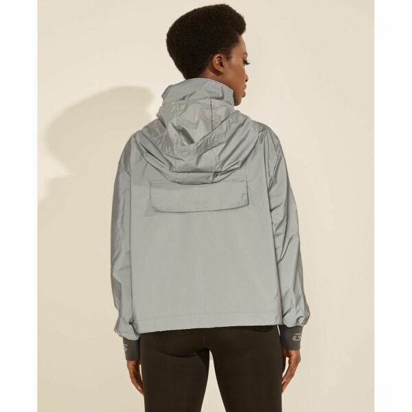 b7775-2 Γυναικείο Μπουφάν Αντιανεμικό Ασημί Guess O1BA92WO06N - Image 2