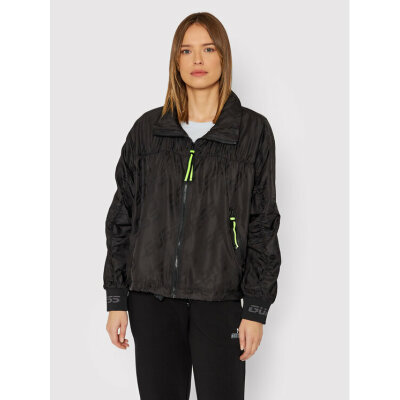 Guess O1BA92WO06N Γυναικείο Μπουφάν Running Αντιανεμικό Ασημί