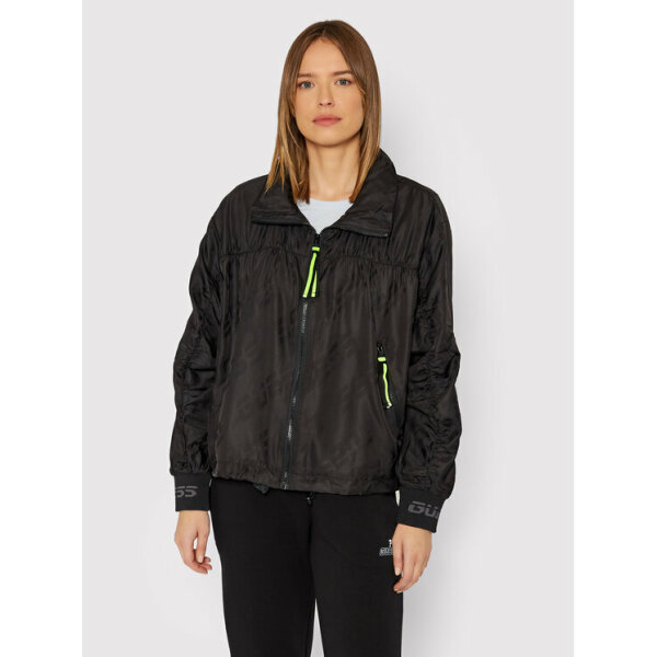 guess-mpouphan-metabatiko-o1ba92-wo06t-mauro-regular-fit Guess O1BA92WO06N Γυναικείο Μπουφάν Running Αντιανεμικό Ασημί - Image 1