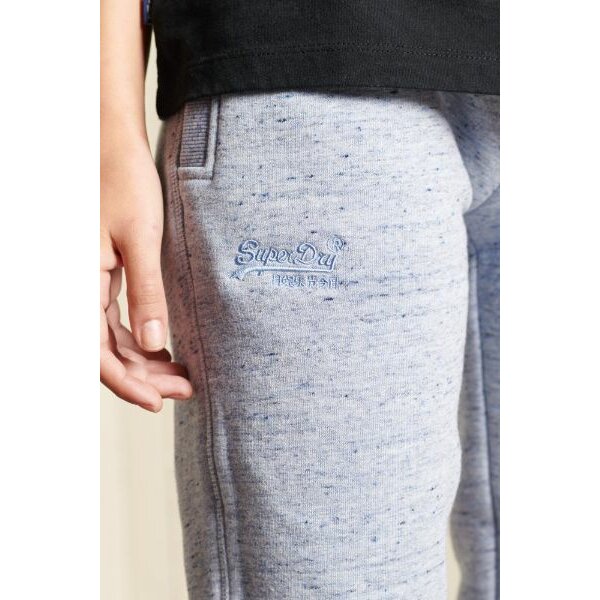 jog3-4 Παντελόνι Φούτερ Superdry Vintage Logo Joggers Blue Marl - Image 4