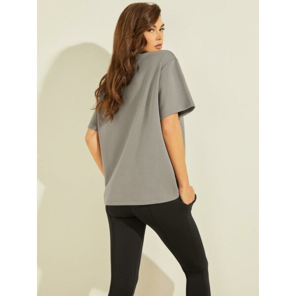 tops-shirts-rik-mock-neck-tee-stone-grey-guess-womens_3 Γυναικεία Μπλούζα Κοντομάνικη Γκρι Guess O1BA71DL006 - Image 4