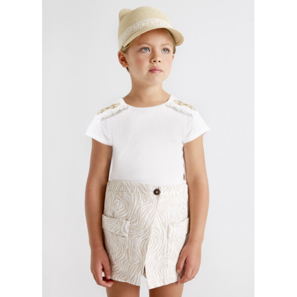 Μπλούζα κοντομάνικη ECOFRIENDS κέντημα κορίτσι  22-03036-061 - Image 1