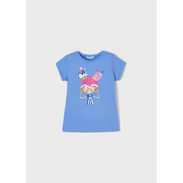 Μπλούζα κοντομάνικη ECOFRIENDS στάμπα κορίτσι 22-03048-083 - Image 2