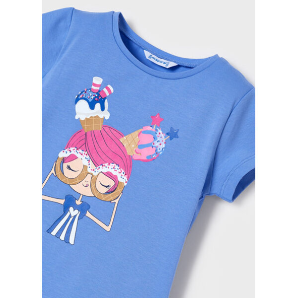 Μπλούζα κοντομάνικη ECOFRIENDS στάμπα κορίτσι 22-03048-083 - Image 4