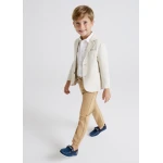 Παντελόνι μακρύ λινό καπαρτινέ αγόρι Μπέζ 22-03577-028