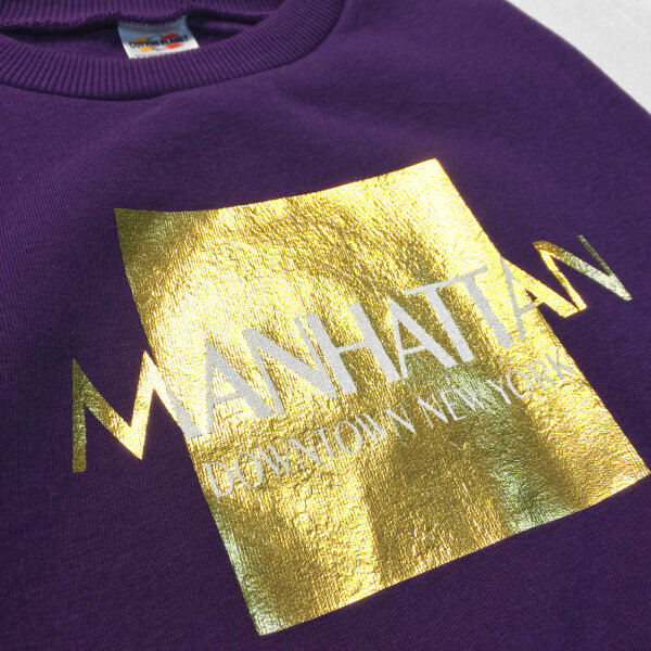 Σετ Φόρμα Φούτερ με Κουκούλα Μώβ MANHATTAN NEWCOTTONPLANET - Image 2