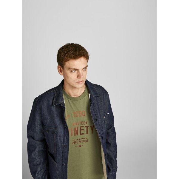 Ανδρική Μπλούζα Κοντομάνικη Jack & Jones 12205389 Πράσινο - Image 3