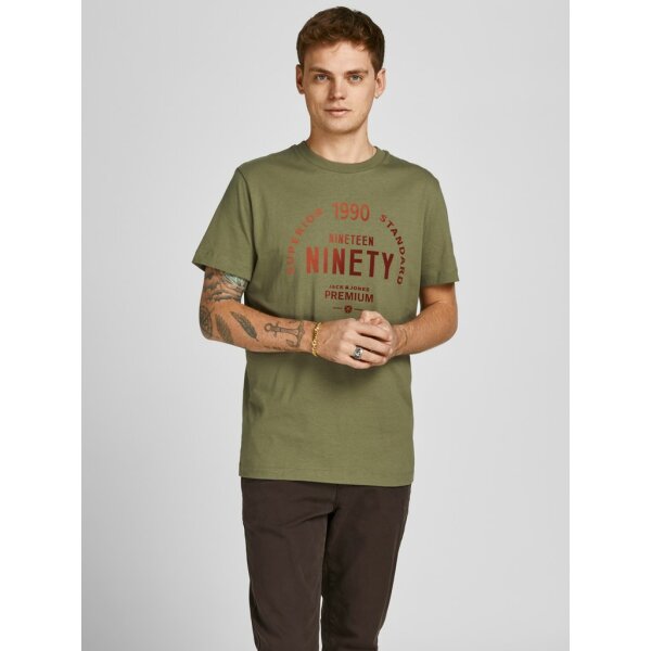 Ανδρική Μπλούζα Κοντομάνικη Jack & Jones 12205389 Πράσινο - Image 1