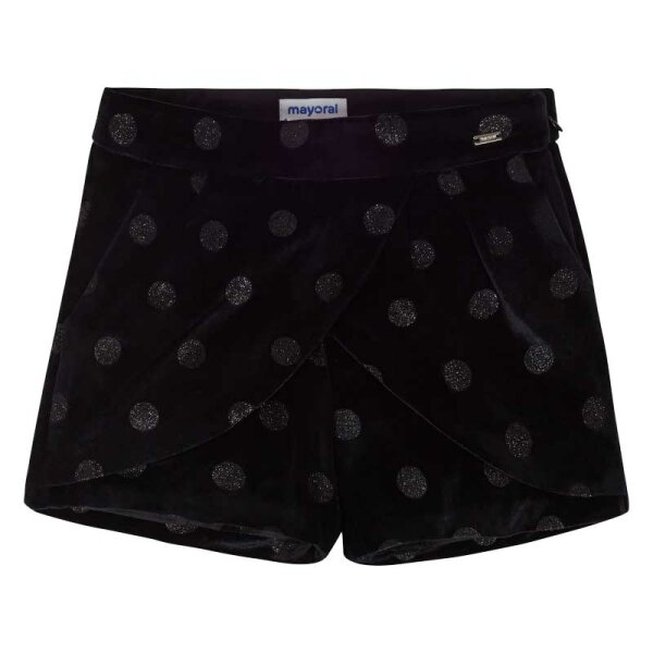 19-07915-067-800-1-800x800-1 MAYORAL Φούστα παντελόνι βελούδο πουά 19-07915-067 Μαύρο - Image 2