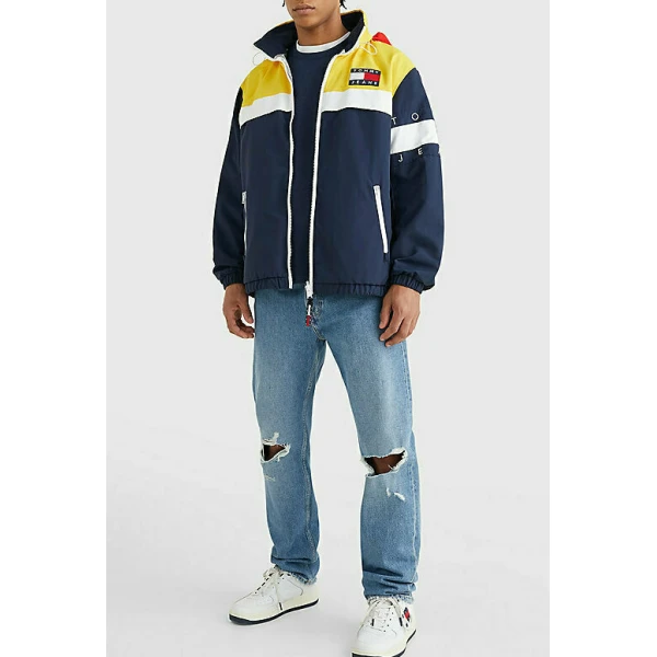 Ανδρικό Μπουφάν διπλής Όψεως Tommy Jeans DM13733 Μπλέ - Image 4