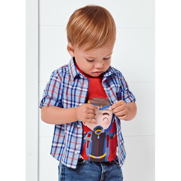 22-01119-063-L-1 Πουκάμισο Καρό Λινό baby αγόρι 22-01119-063 - Image 1