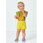 Σετ σορτς baby κορίτσι Κίτρινο 22-01243-049