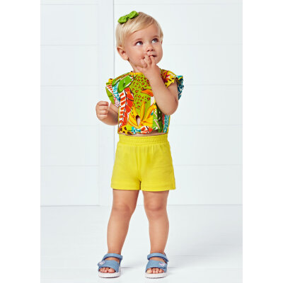 Σετ σορτς baby κορίτσι Κίτρινο 22-01243-049