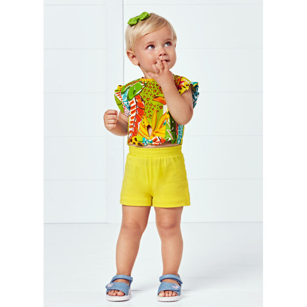 22-01243-049-L-1 Σετ σορτς baby κορίτσι  Κίτρινο 22-01243-049 - Image 1