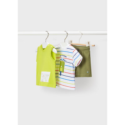 Σέτ μακό 3 τεμάχια baby αγόρι Χακί 22-01663-078