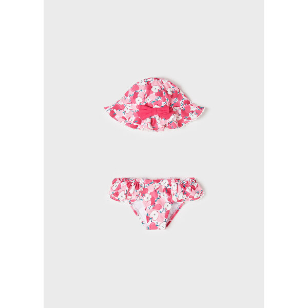 22-01685-053-L-4 Σέτ Μαγιό με καπέλο baby κορίτσι Φούξ 22-01685-053 - Image 1