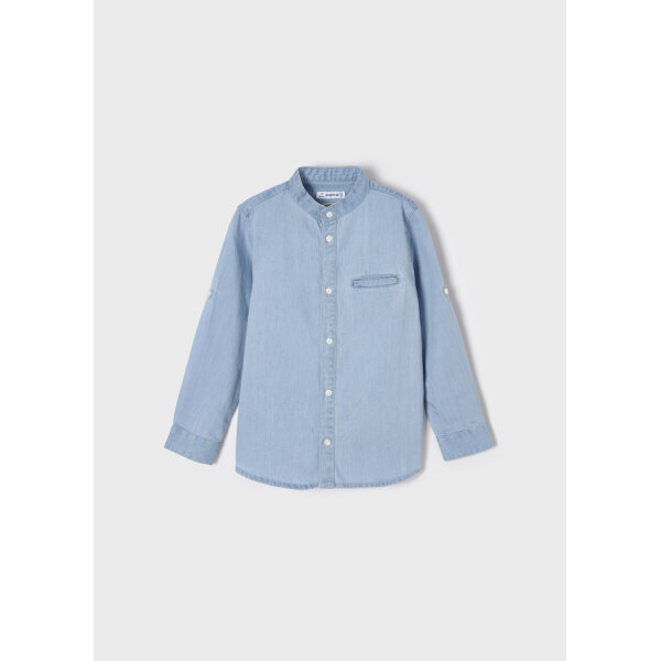 Πουκάμισο μακρυμάνικο τζιν γιακάς μαο αγόρι 22-03124-073 - Image 2