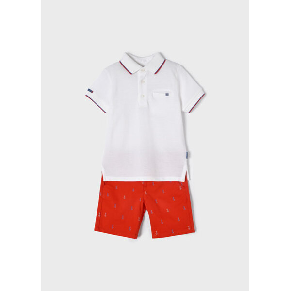 22-03269-034-M-4 Σετ με βερμούδα και πόλο αγόρι Κόκκινο 22-03269-034 - Image 1