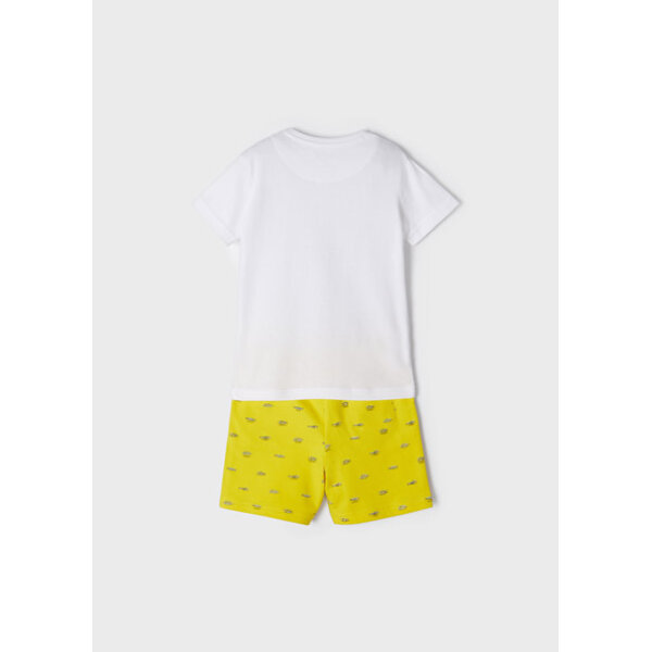 Σετ παντελόνι κοντό σταμπωτό αγόρι Κίτρινο 22-03654-022 - Image 2