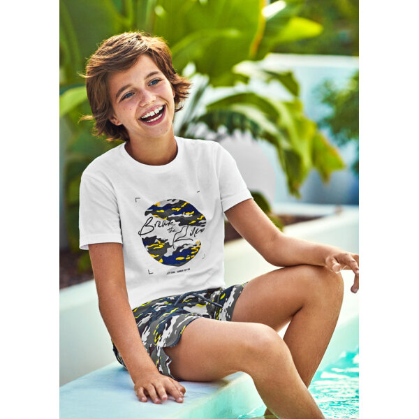 Μπλούζα κοντομάνικη σχέδιο αγόρι Λευκό 22-06014-032 - Image 1