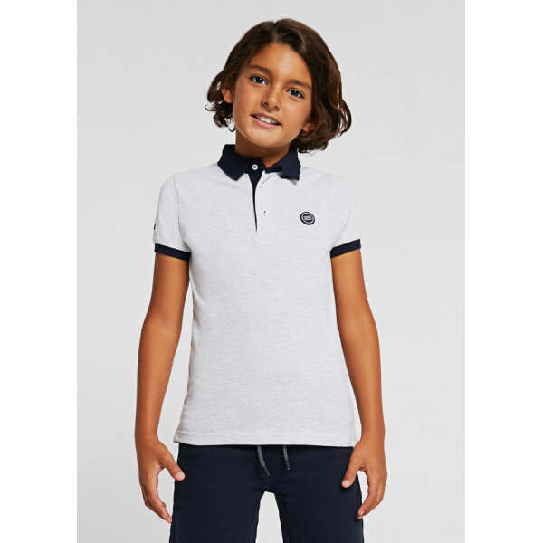 Πόλο κοντομάνικο ECOFRIENDS text αγόρι Γκρί 22-06109-019 - Image 1
