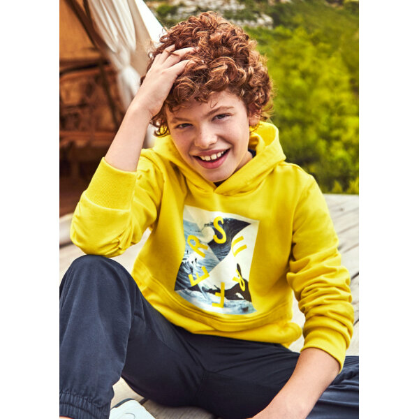 22-06402-056-L-1 Φούτερ ανάγλυφο μανίκι αγόρι Κίτρινο  22-06402-056 - Image 1