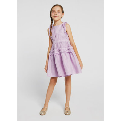 Φόρεμα Λινό Μώβ Κορίτσι 22-06961-060