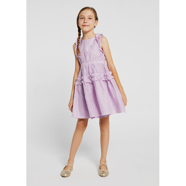 22-06961-060-L-3 Φόρεμα Λινό Μώβ Κορίτσι 22-06961-060 - Image 1