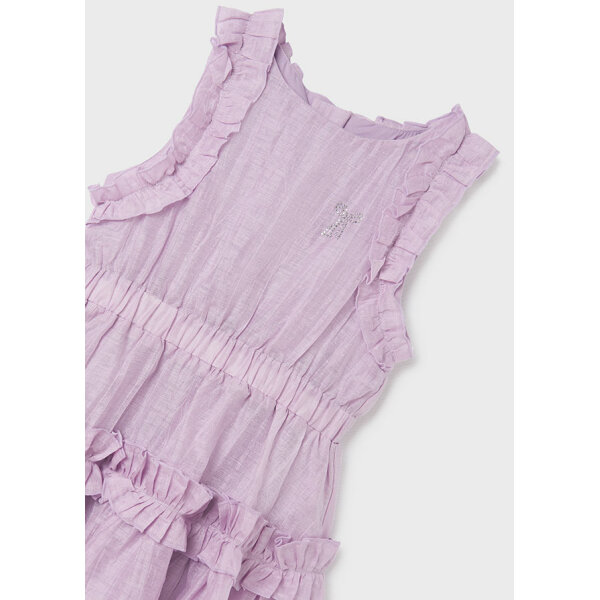 Φόρεμα Λινό Μώβ Κορίτσι 22-06961-060 - Image 4