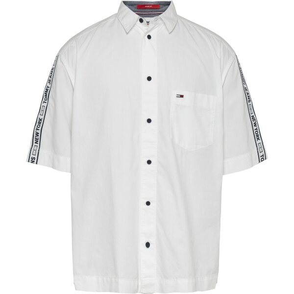 DM0DM12973YBR_F Ανδρικό Πουκάμισο Κοντομάνικο Tommy Jeans DM12973 Λευκό - Image 1