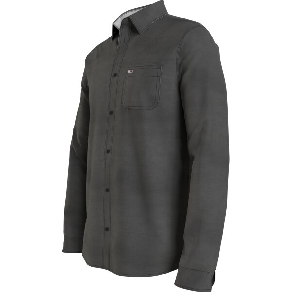 DM0DM13031BDS_D Ανδρικό Πουκάμισο Μακρυμάνικο Tommy Jeans DM13031 Μαύρο - Image 3