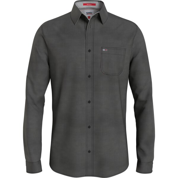 DM0DM13031BDS_F Ανδρικό Πουκάμισο Μακρυμάνικο Tommy Jeans DM13031 Μαύρο - Image 1