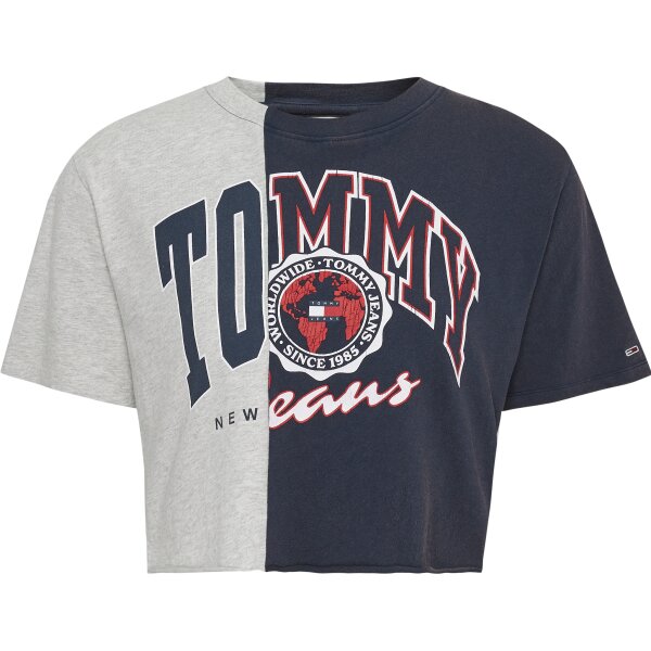 DW0DW12826C87_F ΓΥΝΑΙΚΕΙΑ ΜΠΛΟΥΖΑ TJW CROP COLLEGE SPILING TOMMY JEANS DW0DW12826-C87 - Image 1