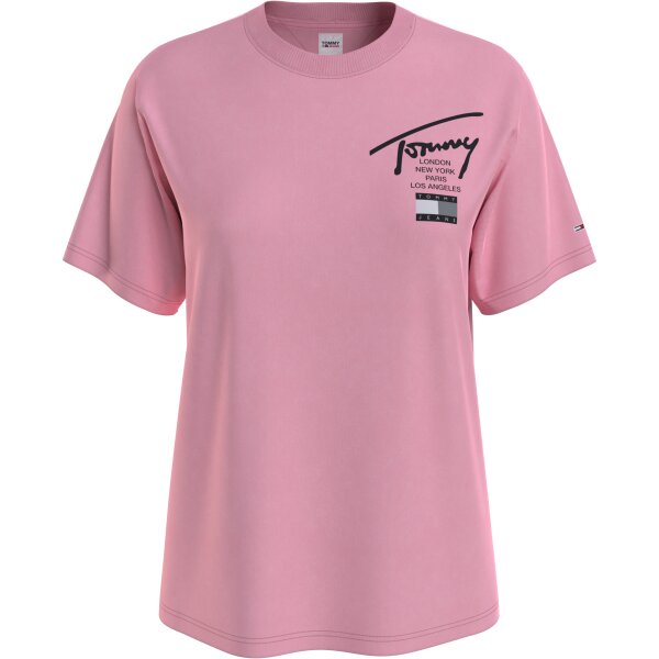 DW0DW12851THE_F(1) ΓΥΝΑΙΚΕΙΑ ΜΠΛΟΥΖΑ TJW RLXD MODERN SIGNATURE LOGO TOMMY JEANS DW0DW12851-THE - Image 1