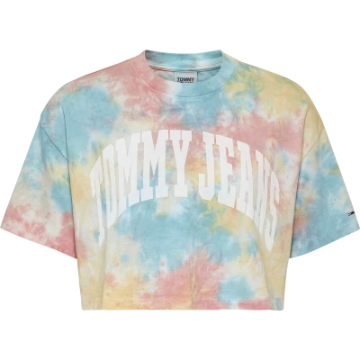 ΓΥΝΑΙΚΕΙΑ ΜΠΛΟΥΖΑ TJW OVRSZD CROP TIEDYE TOMMY JEANS DW0DW12931-0K6