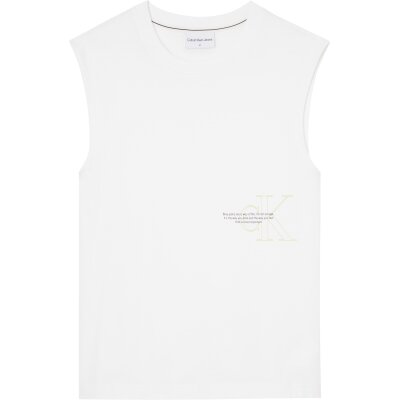 Ανδρική Μπλούζα Αμάνικη Calvin Klein J30J320205 Λευκό