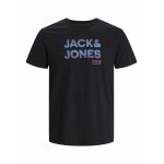 Ανδρική Μπλούζα Κοντομάνικη Plus Size Jack & Jones 12211126 Μαύρο