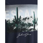 Ανδρική Μπλούζα Κοντομάνικη Plus Size Jack & Jones 12214849 Μπλέ - Image 2