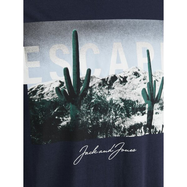 JACK&JONES_SpringSummer_3957996_12214849 (1) Ανδρική Μπλούζα Κοντομάνικη Plus Size Jack & Jones 12214849 Μπλέ - Image 2