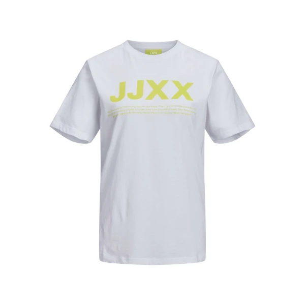 Γυναικείο T-Shirt JJXX 12206974 Logo Bright White/Yellow - Image 7