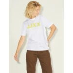 Γυναικείο T-Shirt JJXX 12206974 Logo Bright White/Yellow - Image 4