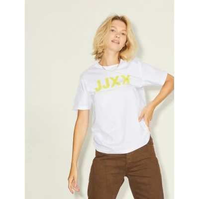 Γυναικείο T-Shirt JJXX 12206974 Logo Bright White/Yellow