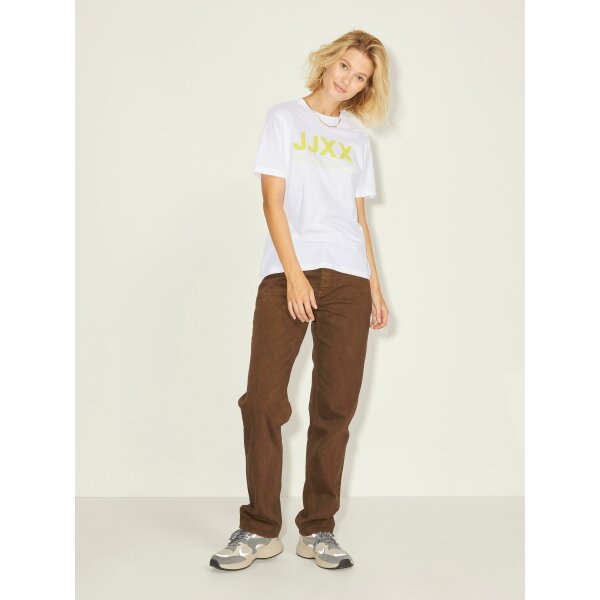JJXX_NOOS2021_3854177_12206974_8 Γυναικείο T-Shirt JJXX 12206974 Logo Bright White/Yellow - Image 6